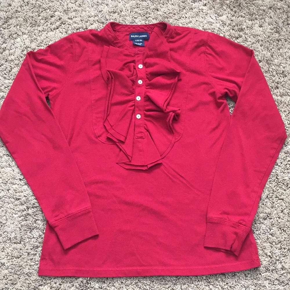 Ralph Lauren Girl Red Top Size L (12-14)